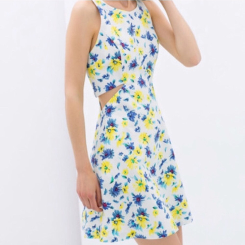 NWOT Zara cutout floral dress